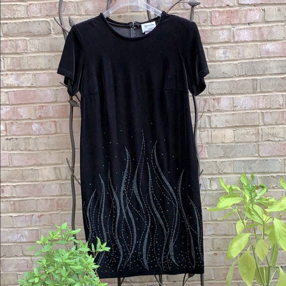 Black velvet dress